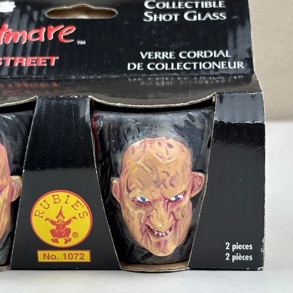FREDDY KRUEGER SET OF TWO SHOT GLASSES A Nightmare on Elm Street‎ Rubies NEW - Picture 2 of 4